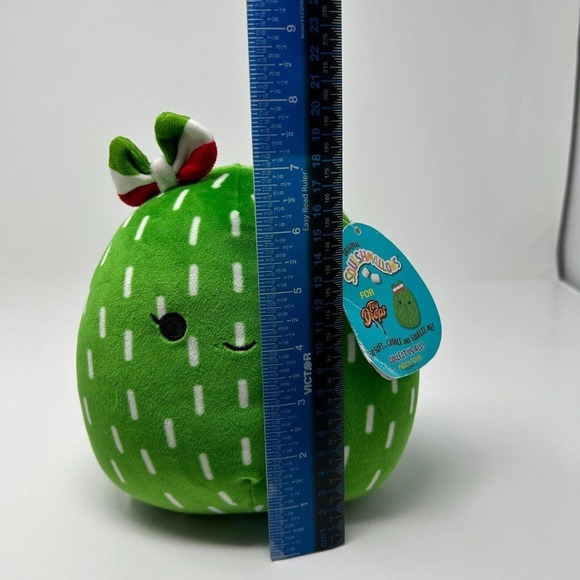 Maritza The Cactus Squishmallow Mexico Bow Tie Green Red White New Kellytoy 7" - Picture 13 of 14